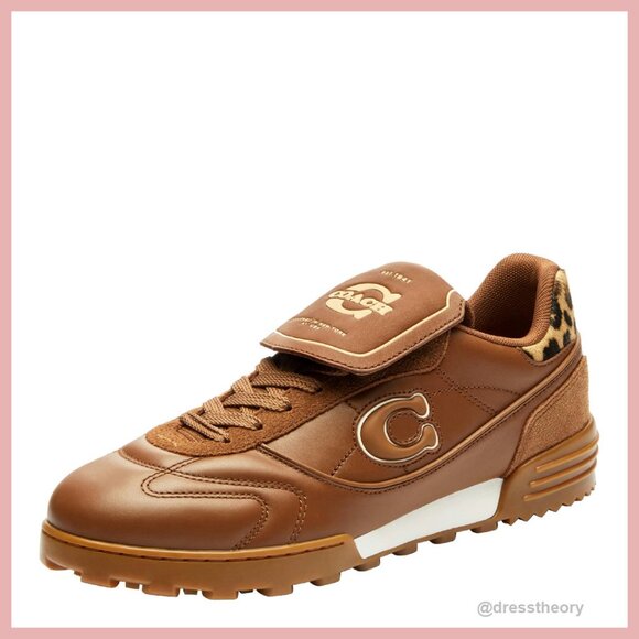 Leopard Print Sneakers with Leather & Suede Upper Size 7